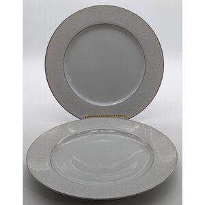 Set of 2 Crown Victoria Lovelace 10 1/4" Dinner Plates Japan Fine China READ